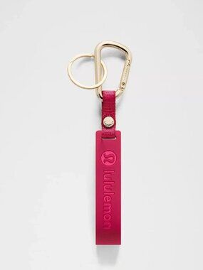 Lululemon Silicone Keychain Berry Rumble Blissful Pink Gold NWT